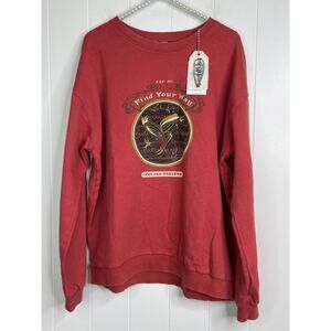 Free People x One Teaspoon Red MoBlack Sweatshirt Size XL